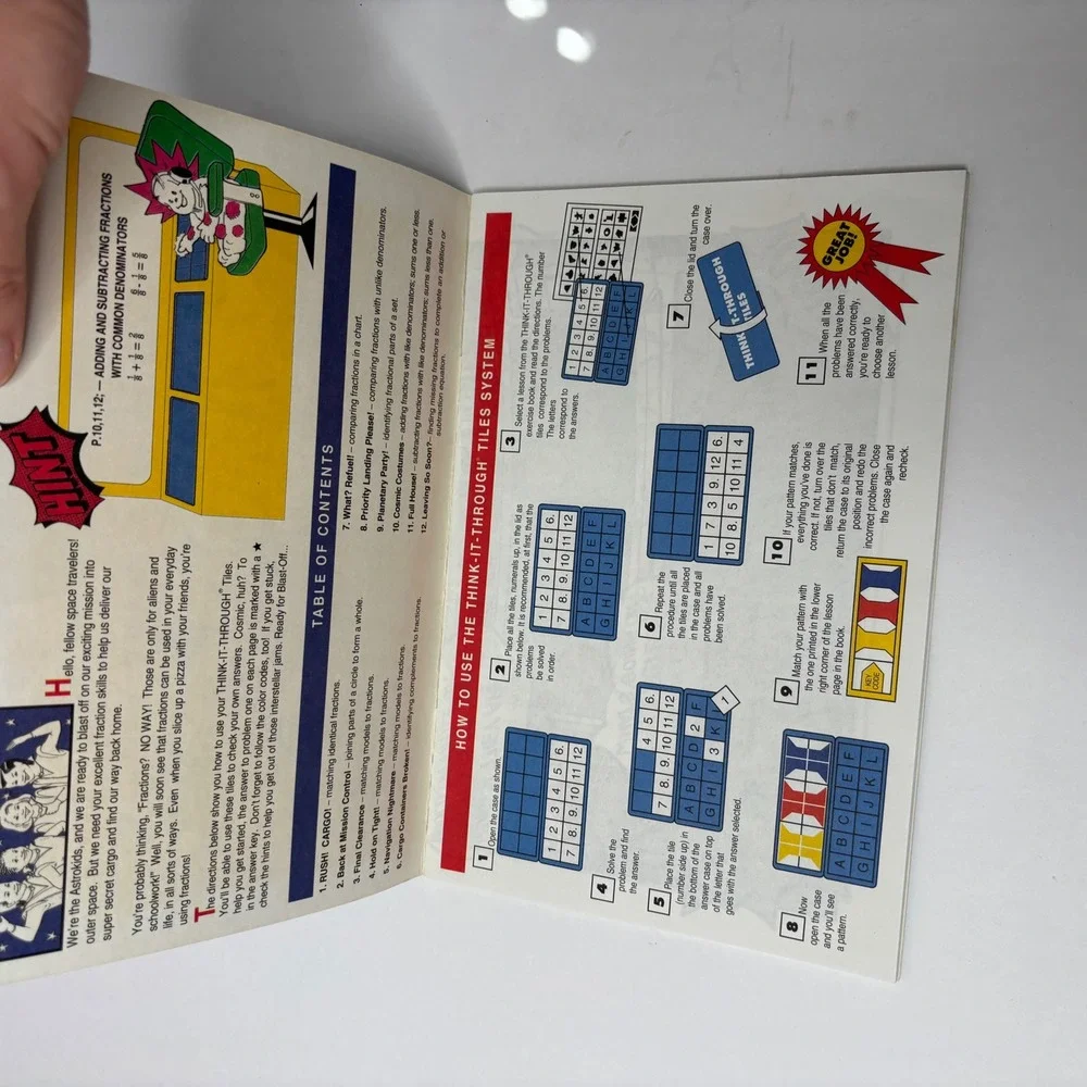 Discovery Toys Astrokids Adventures in Space Fractions Database 1 & 2 Booklets